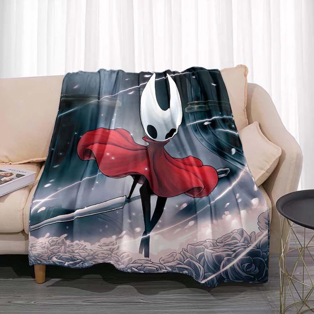 Hollow Knight deka Herní flanel Novinka Hřejivý flanel z mikrovlákna Odolný pro děti i dospělé Cestovní přehoz na pohovku
