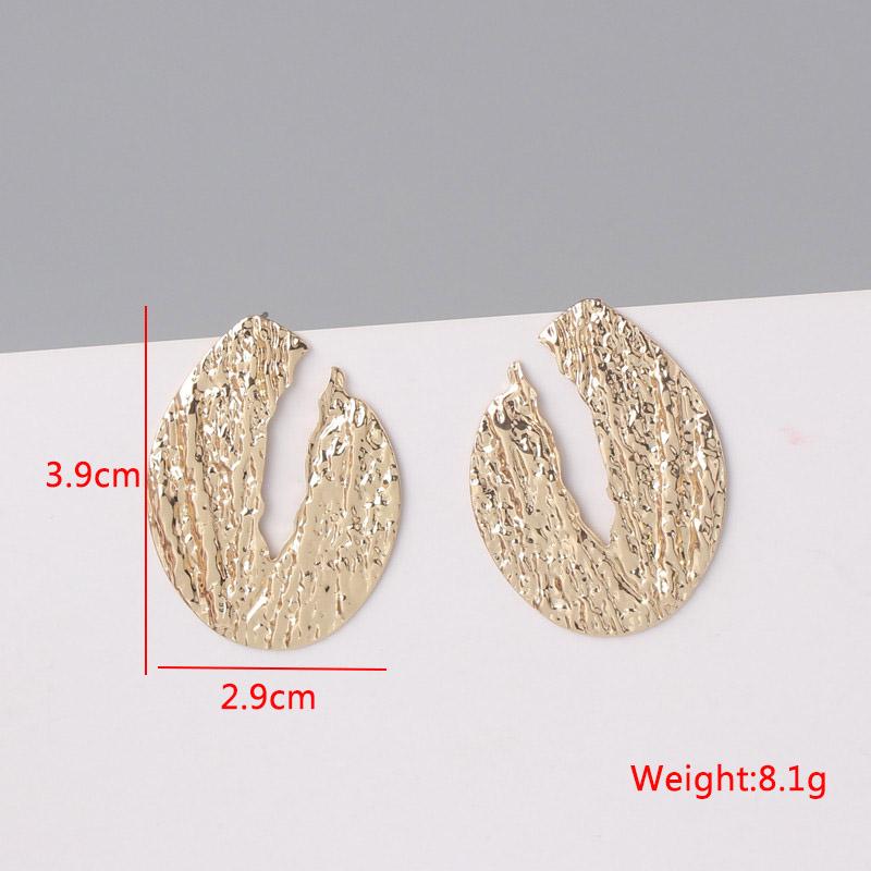 New Exaggerated Twist Metal Dangle Earrings for Women Gold Color Punk Fashion Female Hanging Earrings Boho Geometry Ear Zircon