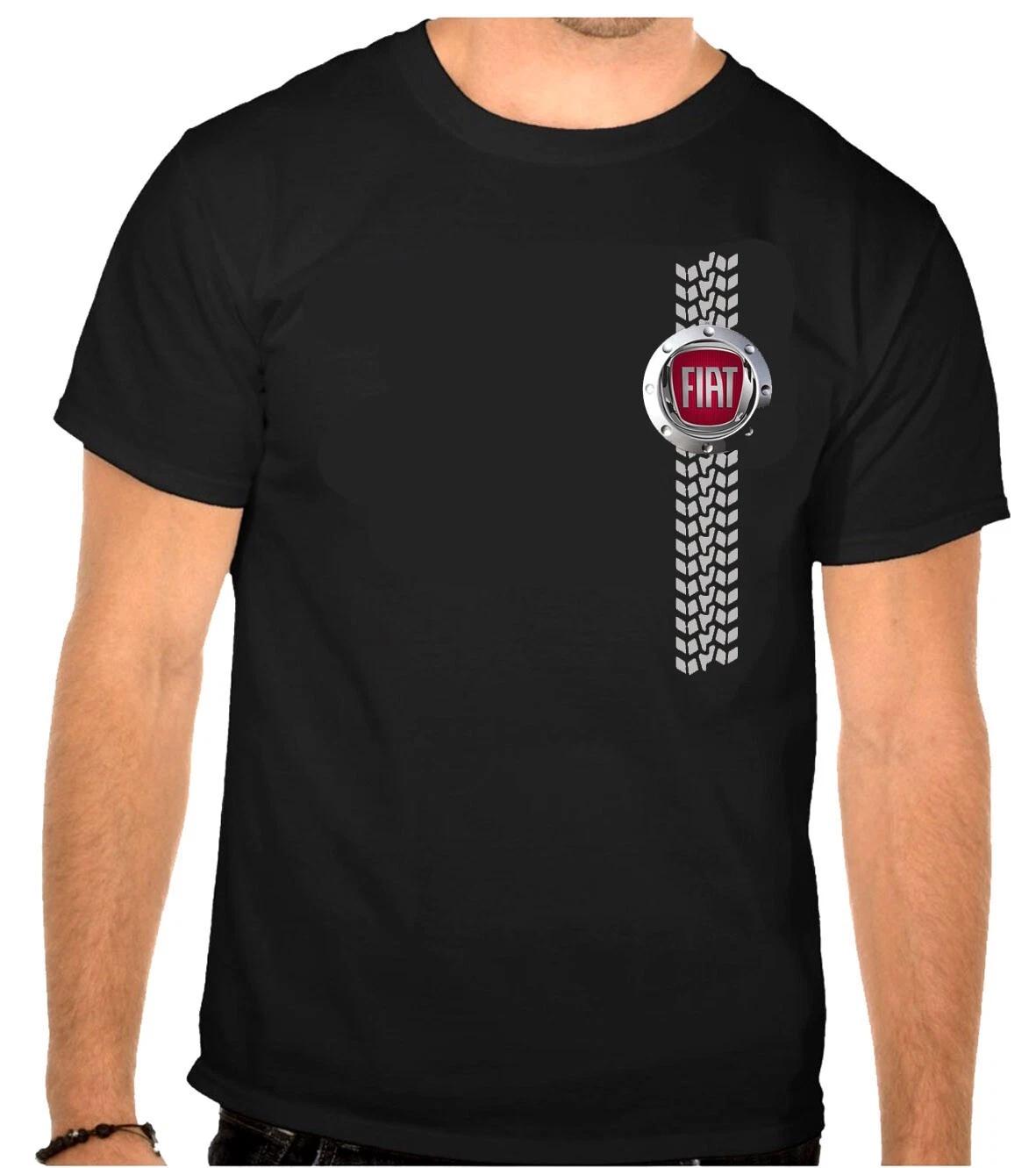 Fiat Logo Car Black T-Shirt - 741- S