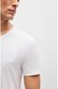[BOSS] Boss T-shirt 3-pack, Logo Embroidery, Cotton, Men's M, White