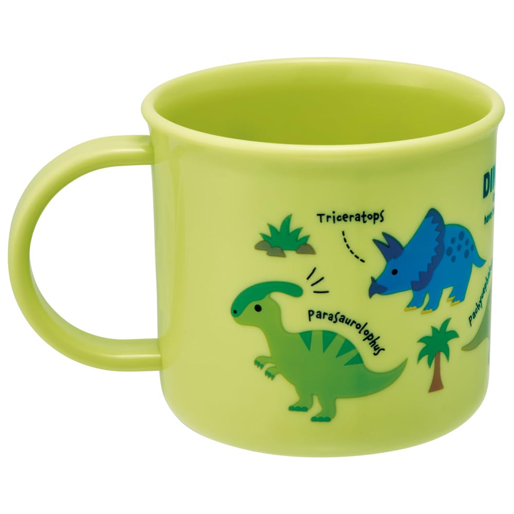 Skater Brotdose Plastikbecher 200ml für Kinder Antibakteriell Spülmaschinenfest Hergestellt in Japan Dinosaurier Bilderbuch NEU KE4AAG-A