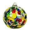 High Borosilicate Glass Spheres Hand Blown Ball Ornament, Colorful Christmas Hanging Decoration Handmade Ornaments for Tree, Window, Patio,