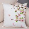 Federa per Cuscino Fiore di Pesco Rosa Decorazione Acqua Cartone Animato Pianta Albero Federa per Cuscino per Divano Casa Auto Morbida Federa in Peluche ,(4)