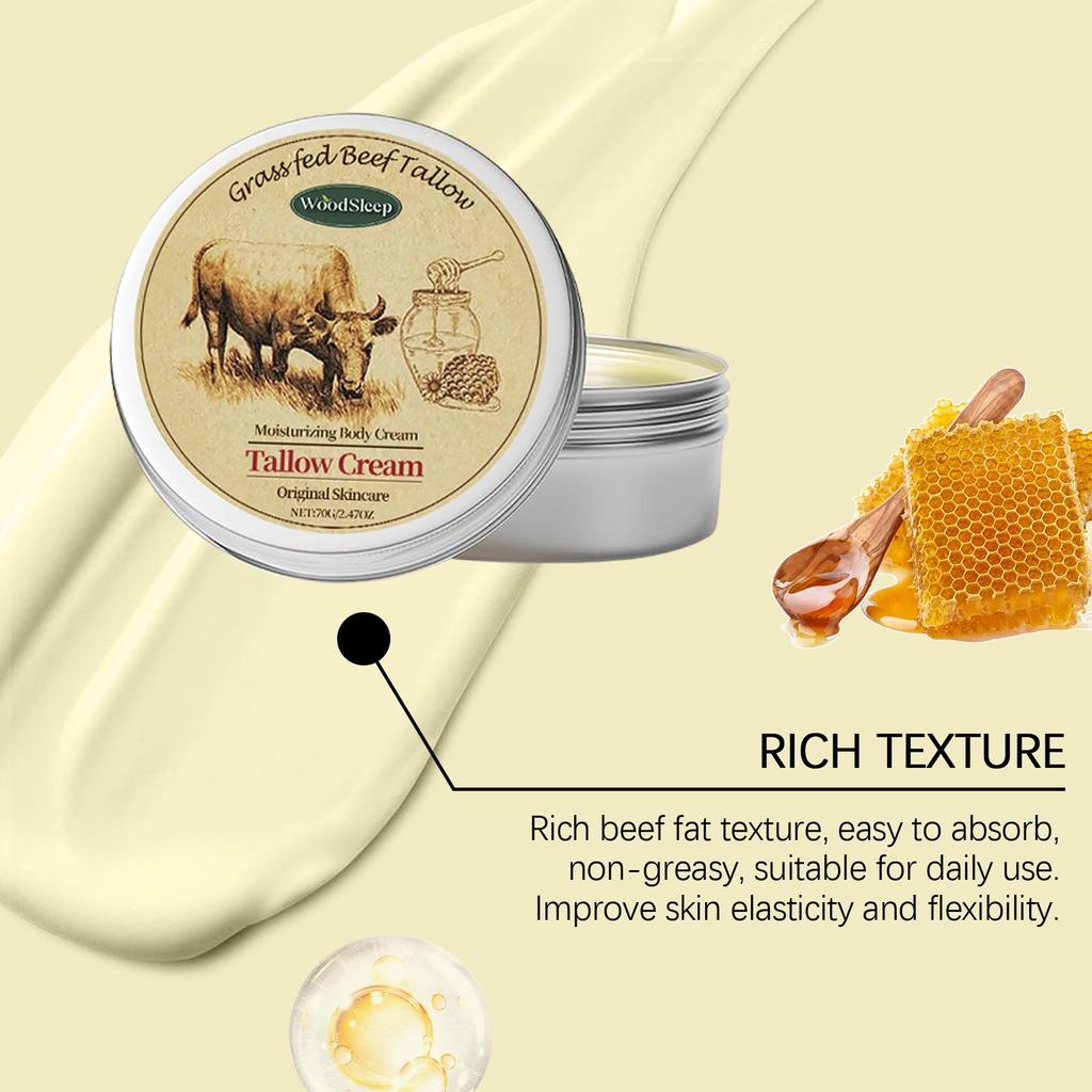 70g Beef Tallow Skin Cream Nourishing Moisturizing Hydration Dry Skin Soft Body Skin Moisturizer