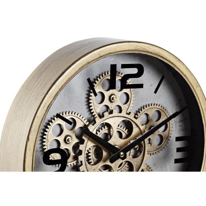 Horloge De Table DKD Home Decor Engrenage Fer (30 X 12 X 41 Cm)