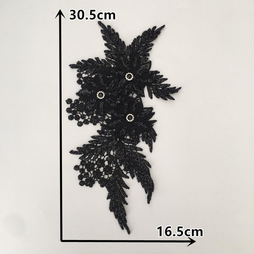 Computer Embroidery Gold Thread Lace Collar Sequined Rhinestone Diy Lace Lace Clothing Accessories