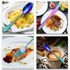 Stainless Steel Tableware 32-Piece Set Water Cube Four Main Pieces Steak Knife, Fork and Spoon