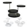 Desktop Jewelry Rack 3-tiers 360 Degree Rotation Watch Glasses Necklace Display Holder Jewelry Stand Room Decor Retail Bracelet Organizer