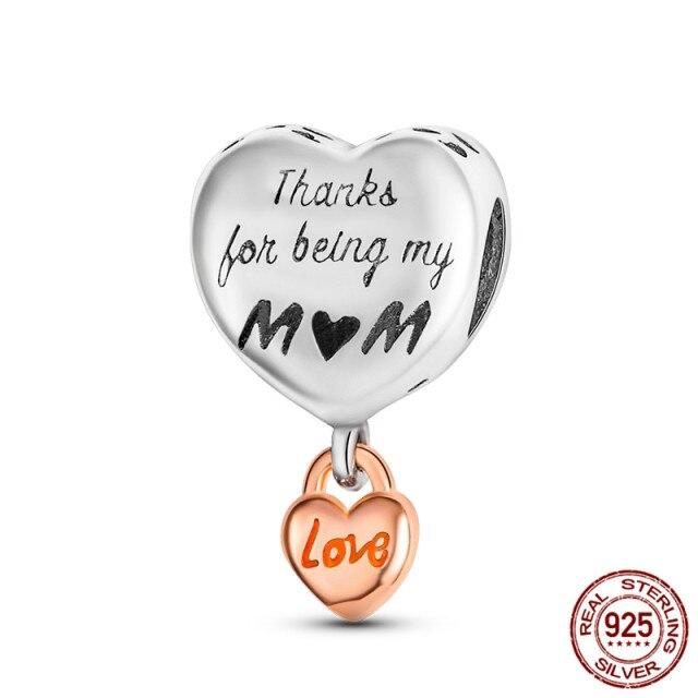 Charm Bead Fit  Bracelet DIY Dangle Charms For Mom Son Daughter Sister Friends Lover