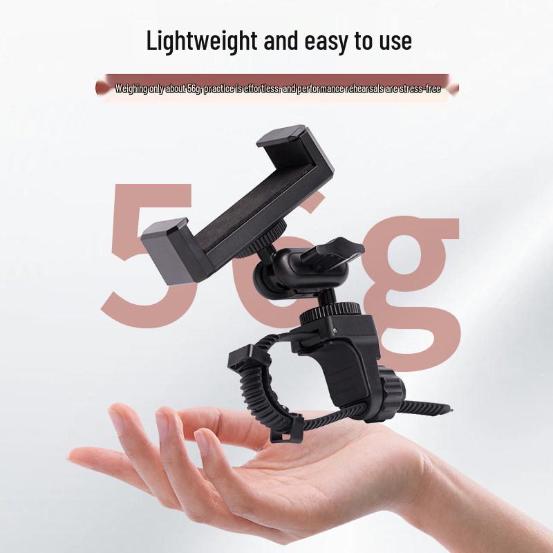 Adjustable Mobile Phone Holder for Wind Instruments - Easy Install, Portable Sheet Music Clip for Trumpet, Trombone, and Electronic Wind Instruments