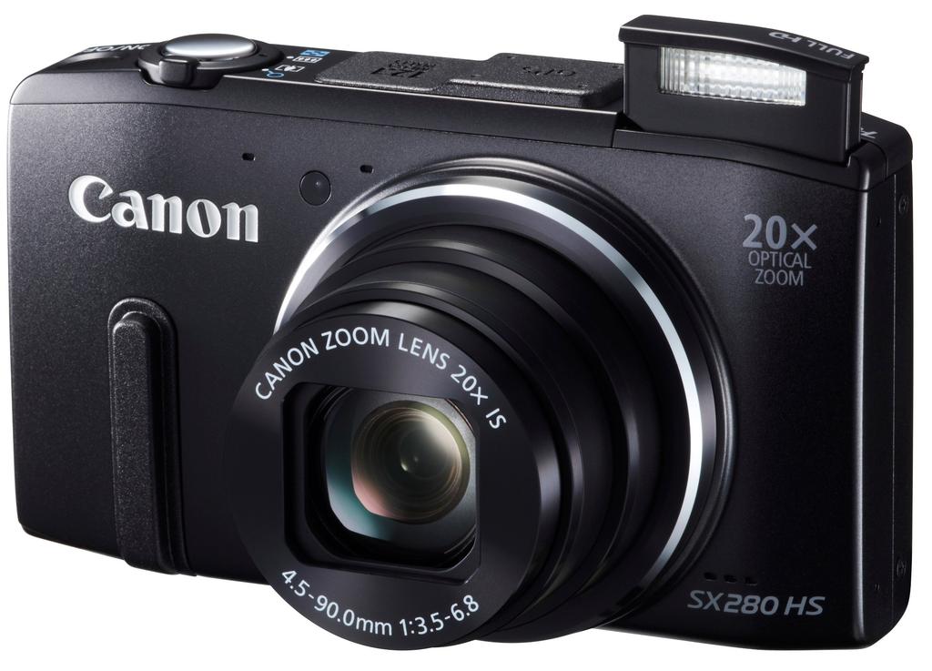 Canon PowerShot SX280 HS Digital Camera, Approx. 12.1 Megapixels, 20x Optical Zoom, Black, PSSX280HS