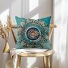 Vikama All-Season Mandala Blue Print Pillowcase Traditional Home Decor For Beds Sofas Lounge Chairs