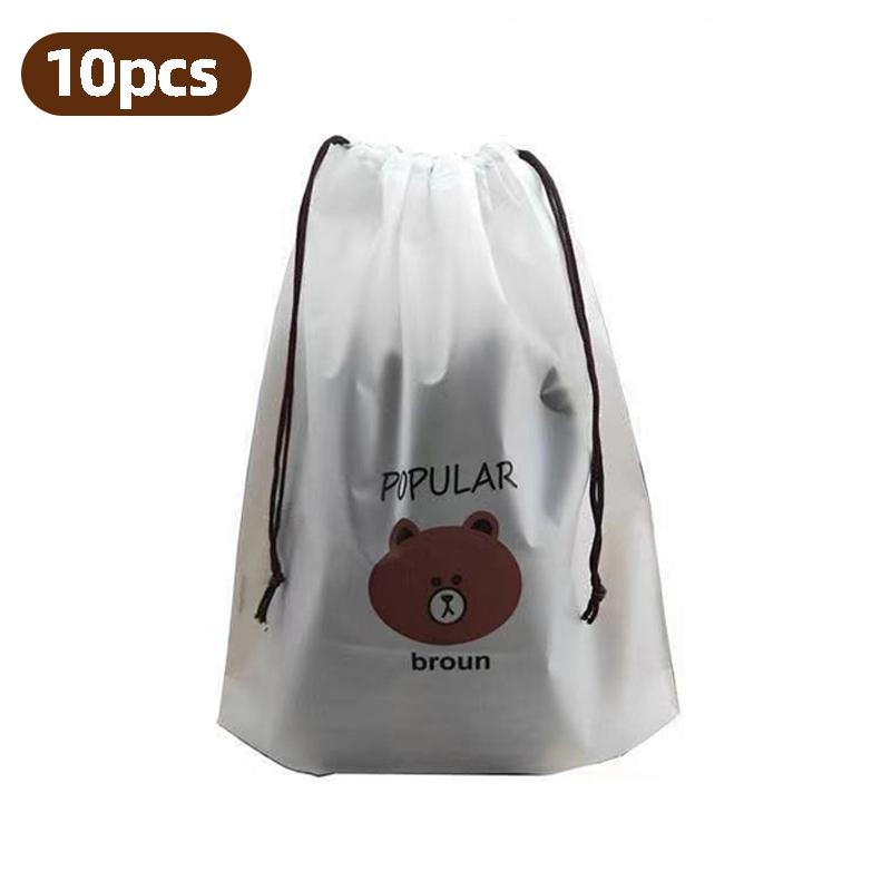 

Сумка для хранения обуви Пыле- и влагозащищенный карман на кулиске Упаковочная сумка для путешествий и повседневных нужд 10pcs