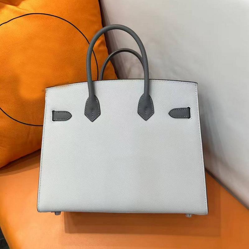 2026 neue Handtasche aus Leder mit Palmenmuster und Farbkombination in Platin, Europäischer und Amerikanischer Modestil, Leder-Damenhandtasche