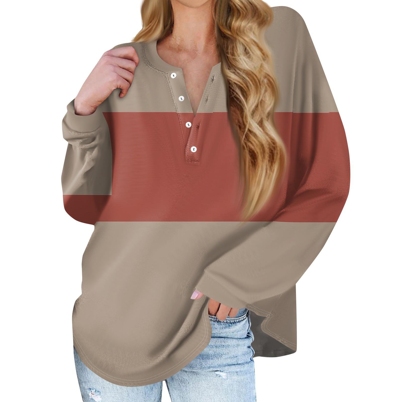 

Женская новая модная футболка с длинными рукавами и воротником на пуговицах, тонкий топ, повседневные топы XXL хаки