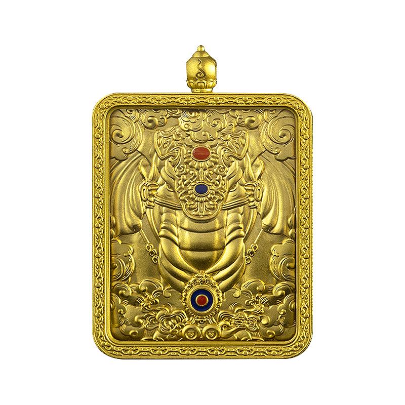 Authentic Brass Lotus Mani Head with Double-Sided Tempered Glass and Di Ting Gawa Box