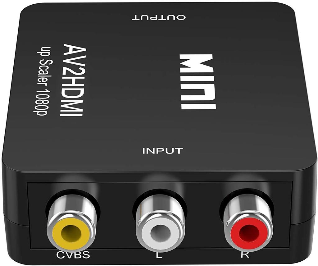 SUGURE RCA to HDMI AV to HDMI Composite 1080P with Audio USB Compatible with and other older TV network car navigation Converter, Output, Powered,