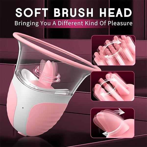 Nipple Sucker Strong Suction Stimulation Massager and 10 Vibrator Rotating Modes, Rechargeable Adult Toys for Fun Three Pairs of Massage Heads