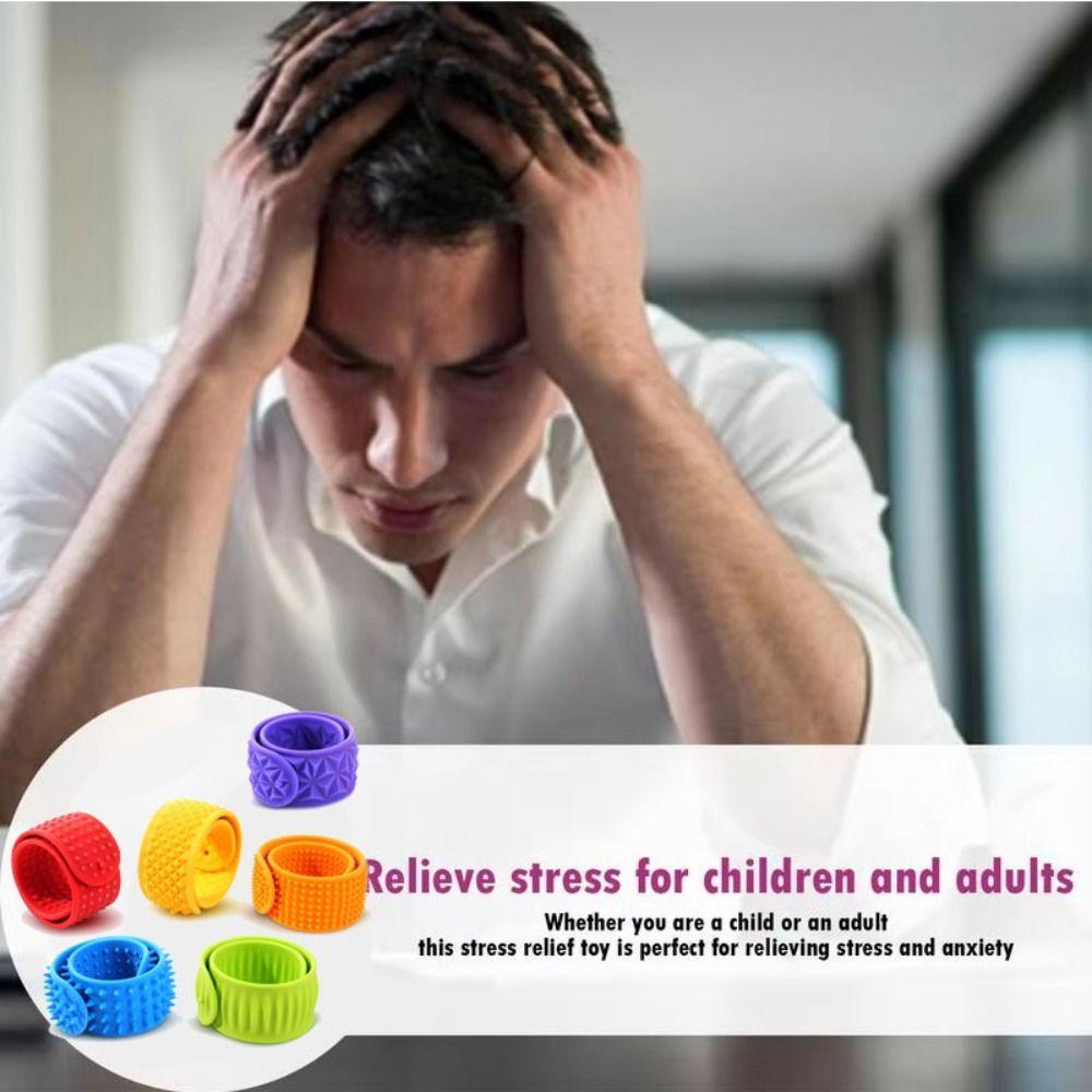 6pcs Wearable Design Silicone Slap Bracelets Childs Slap Band Toy Travel Must Haves