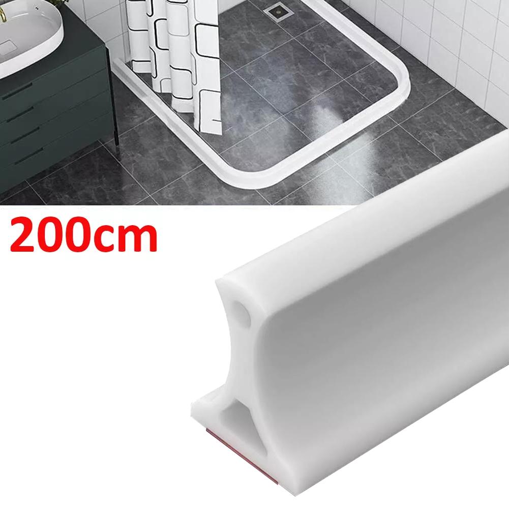 2m Bathroom Shower Water Stopper Rubber Retaining Strips Dry And Wet Separation Effectively Blocks The Flow Of Water Drying