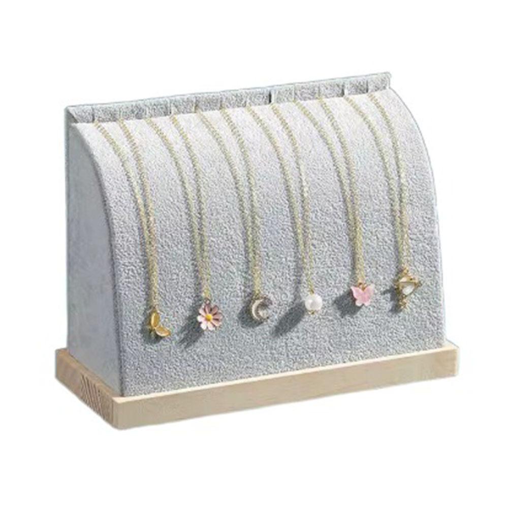 Solid Wood Base Jewelry Storage Rack Fashion Jewelry Display Holder  Choker