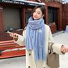 New Imitation Cashmere Scarf Autumn and Winter Korean Atmosphere Soft Waxy Solid Color Versatile Light Luxury High Sense Thickened Scarf Women