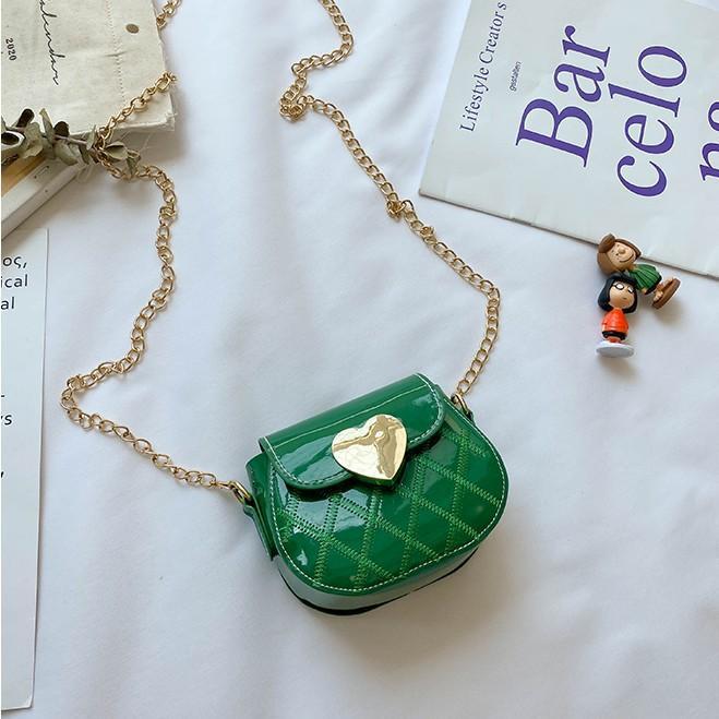 

Детская сумка женская новая детская сумка милый маленький сатчел зарубежная мода девочки цепочка сумка-мессенджер тренд зелёный