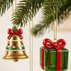 Christmas Decorative Craft Supplies Advent Calendar 2026, 24 Days 2D Acrylic Tree Bear Elk Sea Glass Ornament Set Snowman Ornaments Countdown
