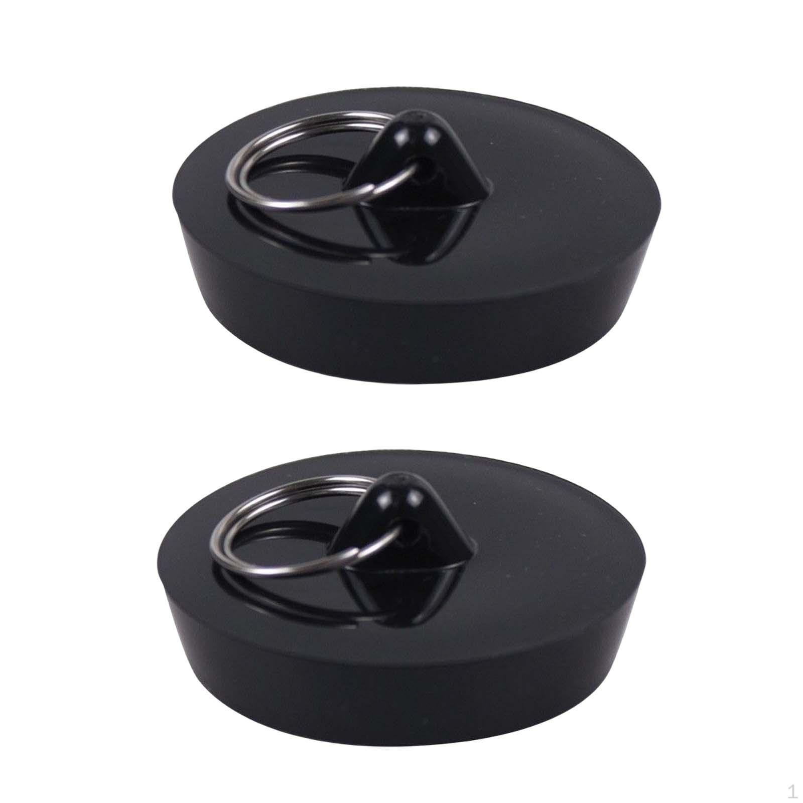 2 Pack Tub Stoppers Kitchen Sink Water Stopper, Universal Seal Bathtub Stopper With loop