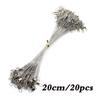 20PCS 10CM-30CM Anti Bite Steel Fishing Line Steel Wire Leader With Swivel Fishing Accessory Lead Core Leash Fishing Wire