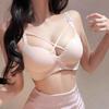 Ladies Spring Summer Sexy Leopard Print Pure To Thickened Steamed Bun Cup Gathered on The Collection Pair of Breast Underwear