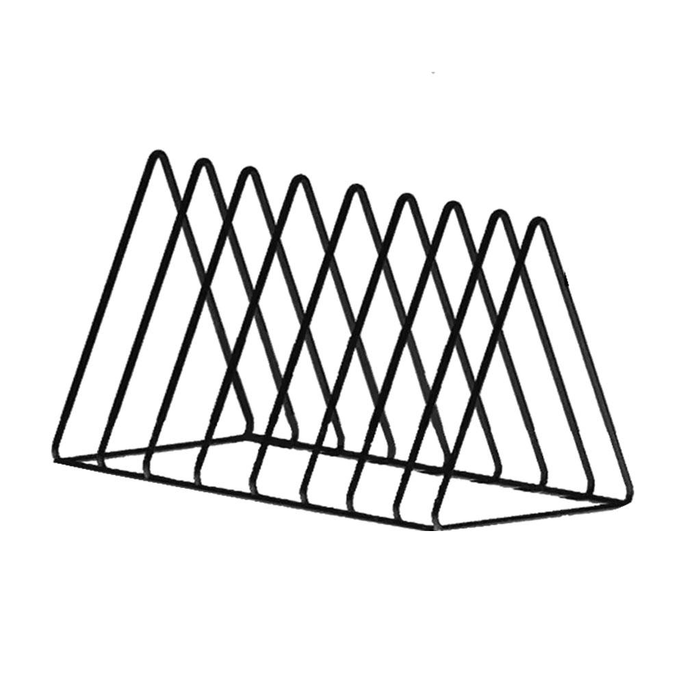 Multifunctional Triangle CD Storage Rack, Vinyl Record Holder for Desk, Bookshelf Organizer for Books/Magazines, Space-Saving