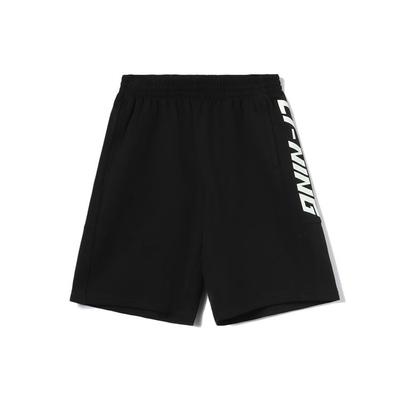Li Ning Letter Print Casual Knit Sports Shorts Men Shorts Black AKSR451-2