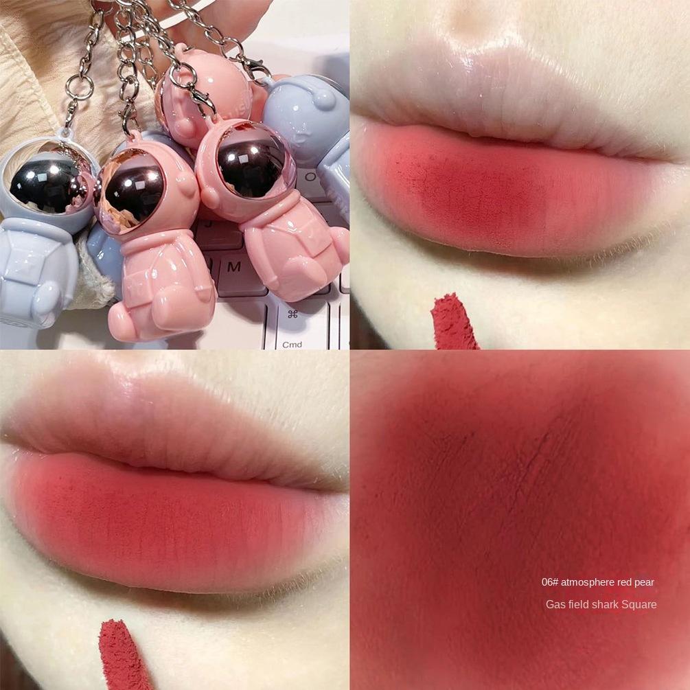 

Брелок-брелок с космонавтом, глазурь для губ, матовая губная помада низкой насыщенности, грязевая губная помада Sweet Girl, веганская помада