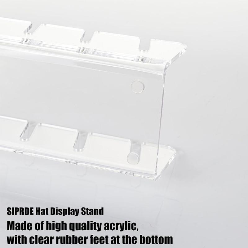 Sturdy Acrylic Hat Display Rack Reusable Round Cap Stand Cap Organizer Hanger Baseball Cap Holder for Travel Hotel Home