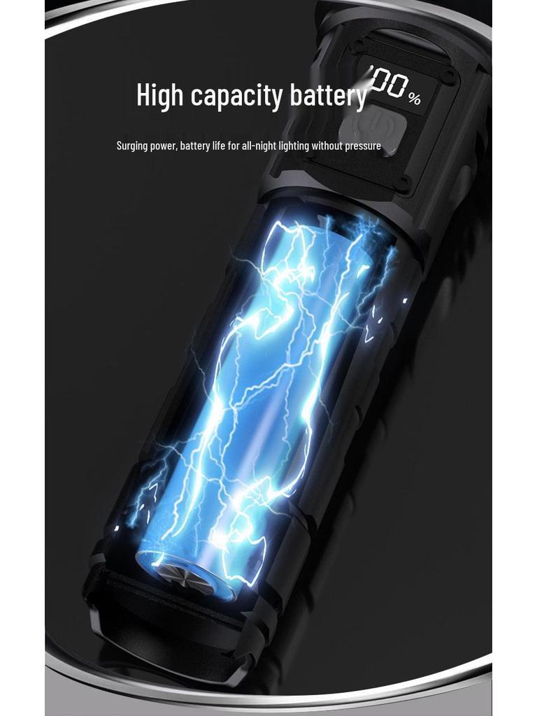 Cross-border Rechargeable Flashlight with Super Bright Technology and Long-lasting Battery for Emergency Lighting