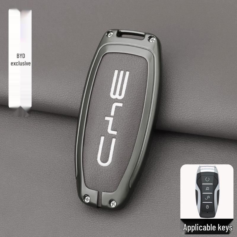 BYD Key Case for Models: Qin, Han Plus DMI, Song Pro, Tang, Yuan, Destroyer 05, Seagull, Dolphin, and Lion – Shell Buckle Design