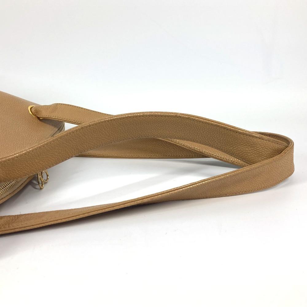 CHANEL vintage CC CC Mark Bag Shoulder Bag Tote Bag Caviar Leather Beige