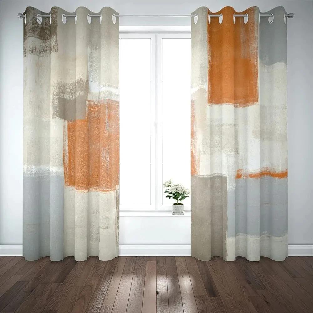 MulticolorGraffiti Art High Shading Curtain Luxury Curtains for Living Room Bedroom Shading Thick Blackout Window Drapes 2Pcs