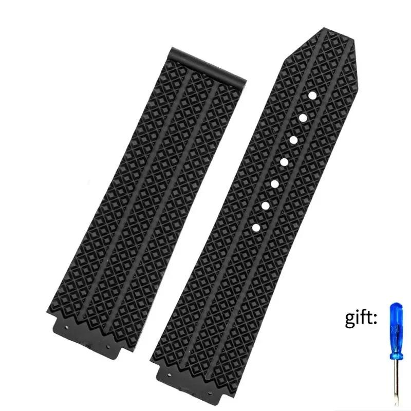 

Watch band for Hublot Big Bang silicone waterproof men watch strap chain watch accessories rubber bracelet wristband 25mm * 19mm 26-19MM