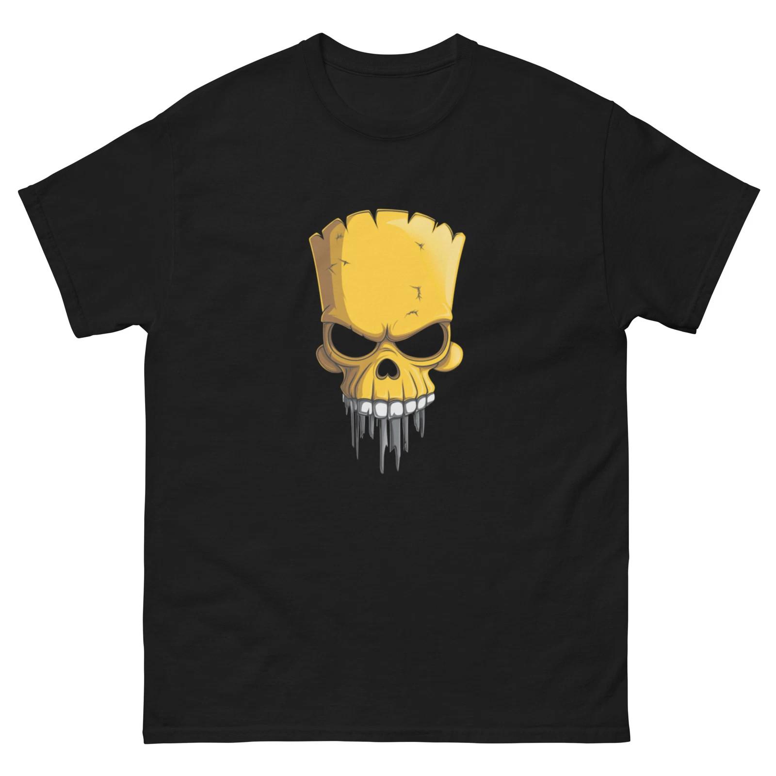 The Simpsons Bart The Punisher Mashup Graphic Black T-shirt Size S-5XL S разноцветный