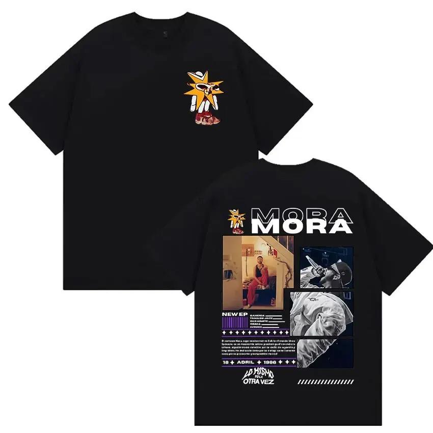 Rapper MORA Tour 2026 Merch T Shirt Men's Women Vintage High Quality Fashion T-shirts Hip Hop Clothing Oversized Cotton T-shirt