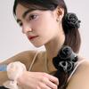 HAS HSU007 Organza-Rose Scrunchie