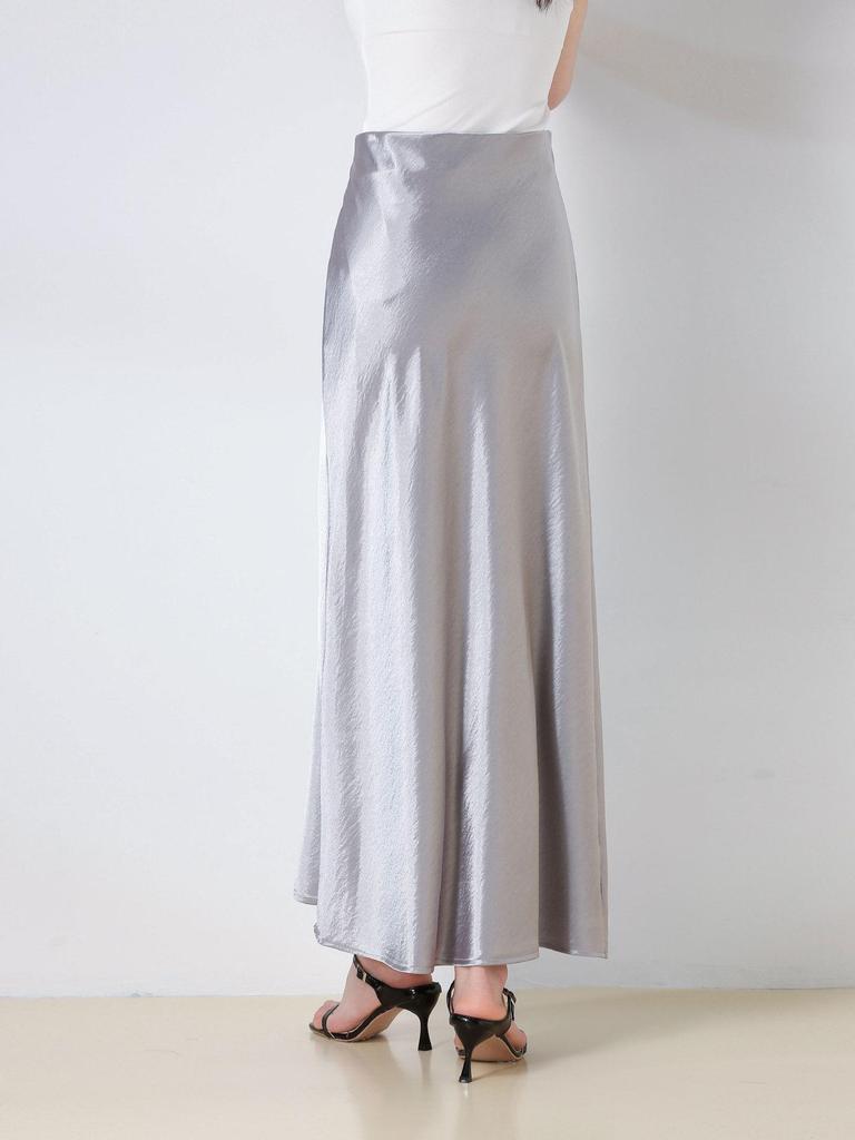 Summer Satin Slimming Bias Cut A-line Mermaid Skirt for Women