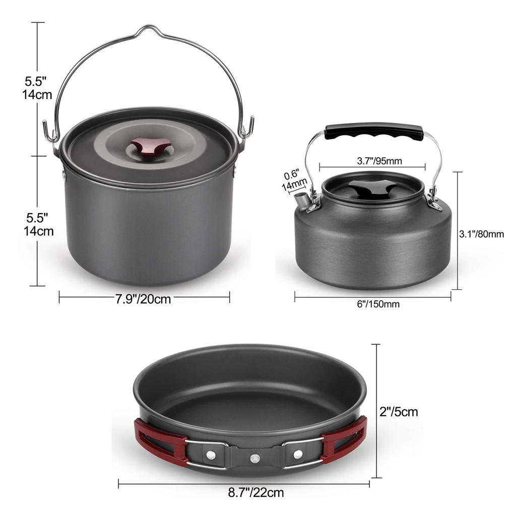 Portable Outdoor Camping Foldable Cookware and Tableware