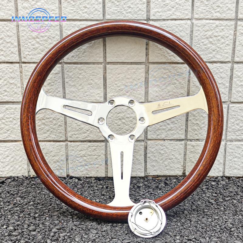 14inch 358mm JDM Classic Wooden Steering Wheel Racing Sport Vintage Wood Steering Wheel Car Accessories