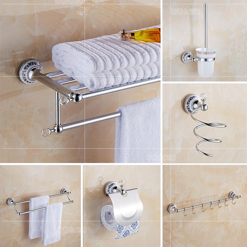 European Stainless Steel No-Drill Bathroom Set: Towel & Toilet Wall Storage Rack