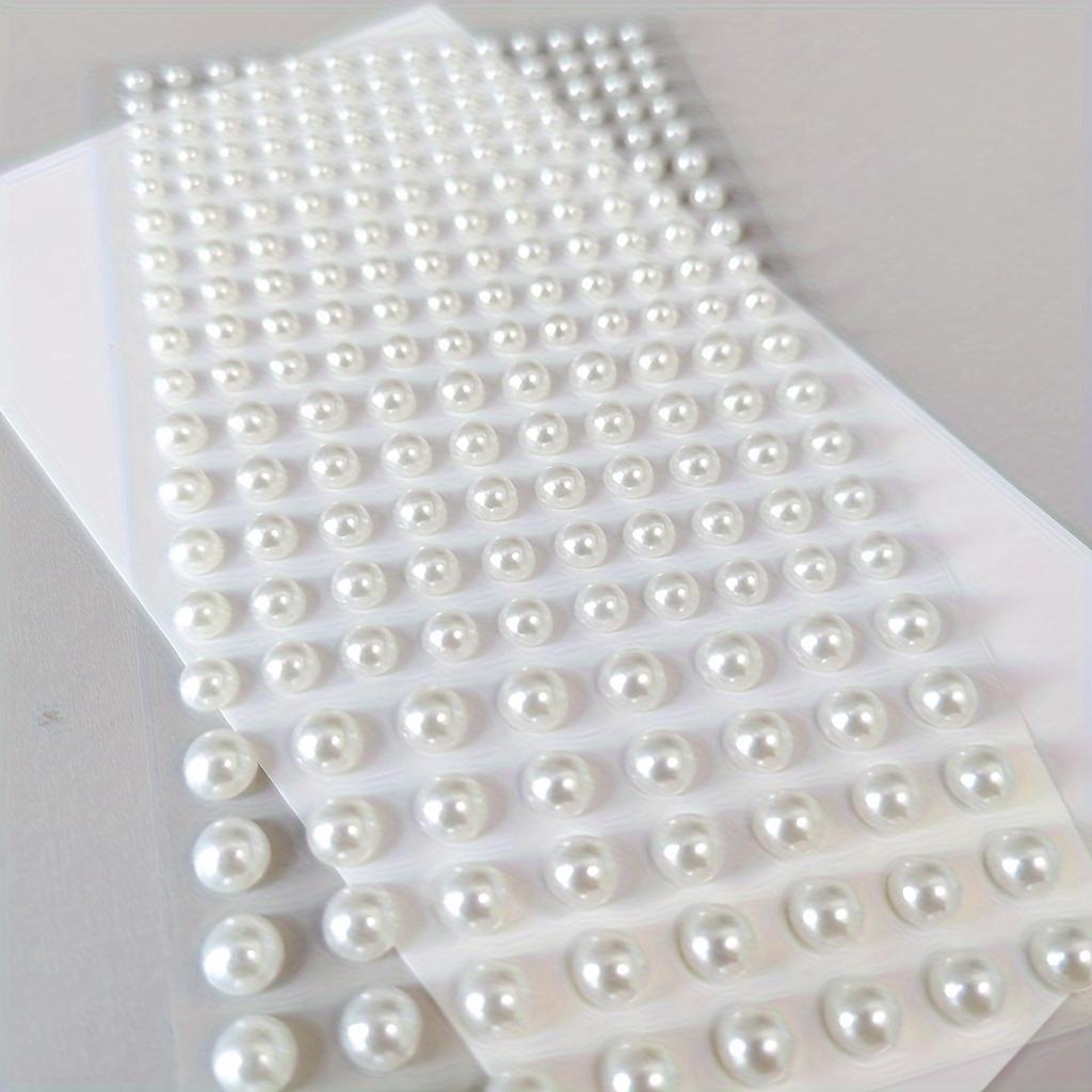 White ABS Plastic Pearl Stickers Versatile Craft Beads for Phone Cases, Albums, Water Bottles & Gift Decorations