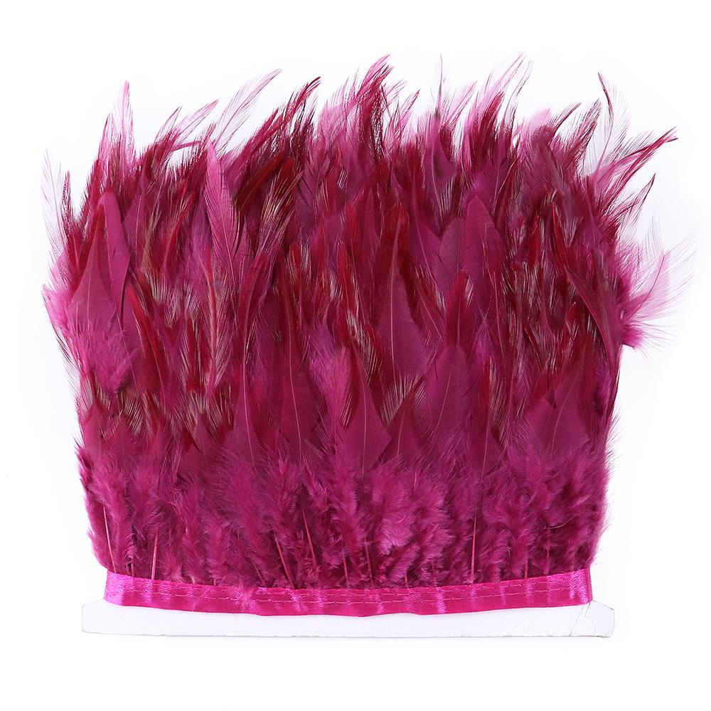 Feather4-6inch High Quality Chicken Feathers Trim Fringe 1meter Mint Green Rooster Feather Ribbon  Wedding Dress Creative Crafts Plumes