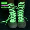 1 Pair Luminous Shoelaces Glow In The Dark Shoe Laces Fluorescent Flat Shoelaces